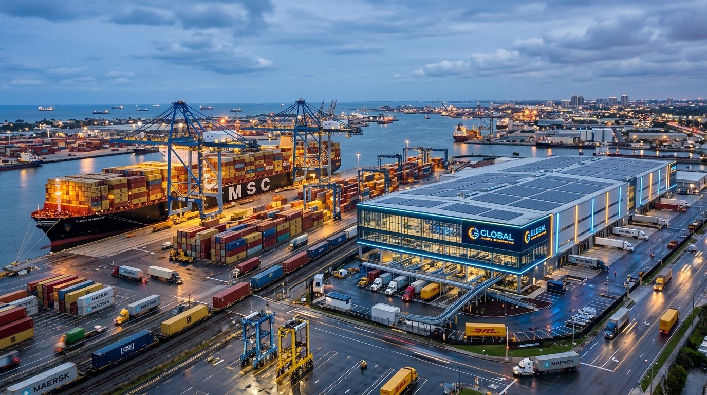 Global Supply Chain Logistics, Intermodal Container Terminals, and Freight Resilience